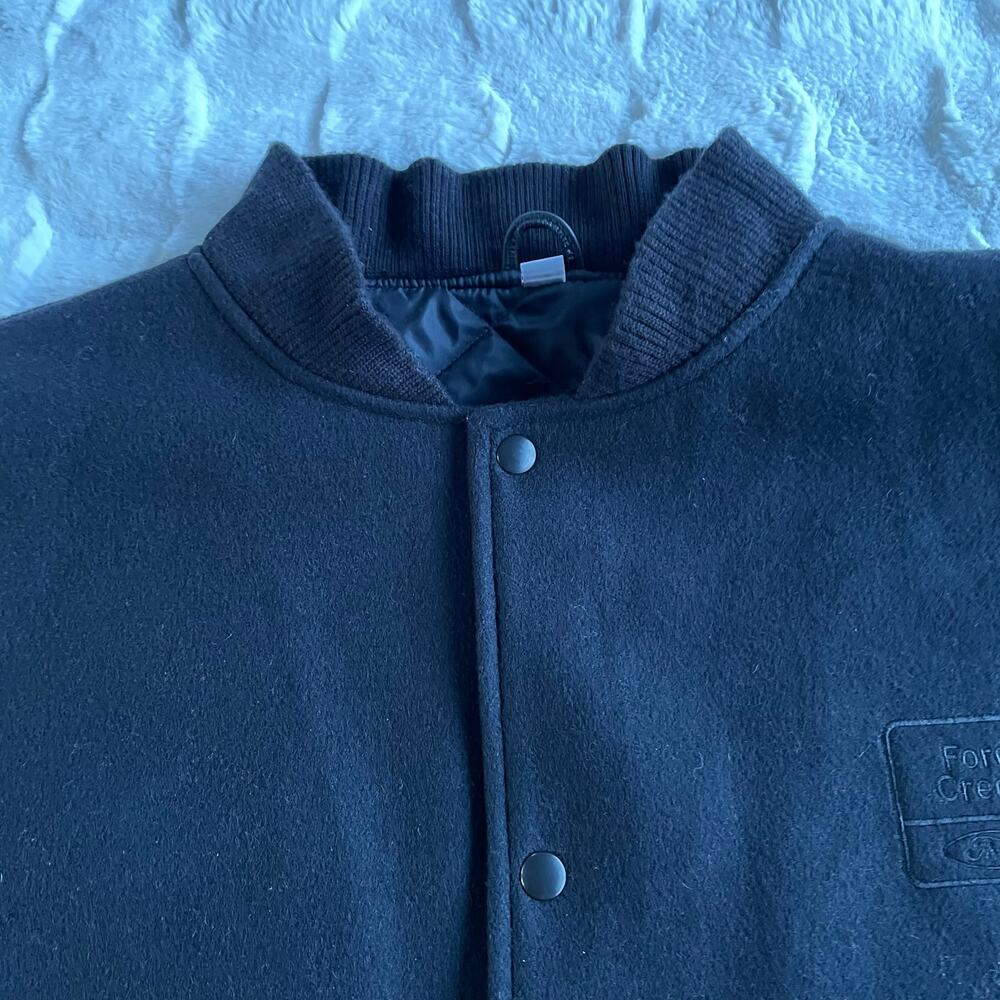🔥NWOT Vantage Ford Credit Wool Leather Varsity Bomber Jacket Quilt Lined Sz 2XL - Picture 6 of 16